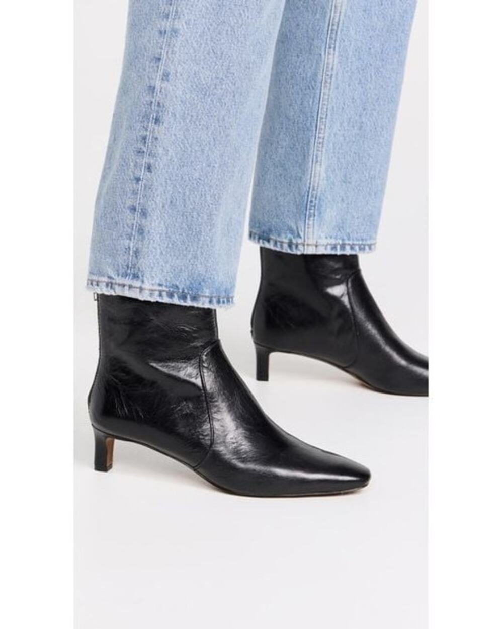 Madewell Women's Dimes Kitten Heel Boots Comfort Leather Black Womenโs Size 9
